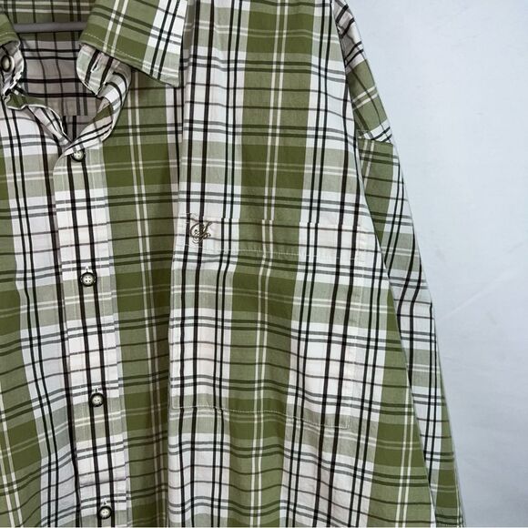 Southpole Men's Button Up Green Plaid Relaxed Fit Shirt 0627 - Picture 5 of 10